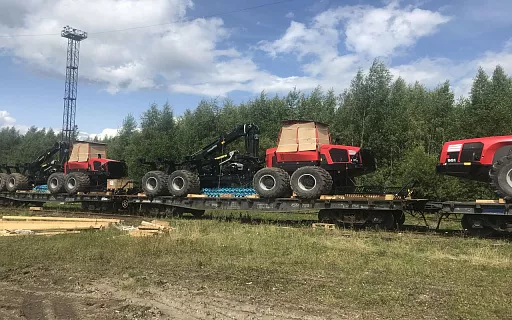 перевозка лесной техники фото