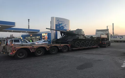 перевозка буровой на трале фото