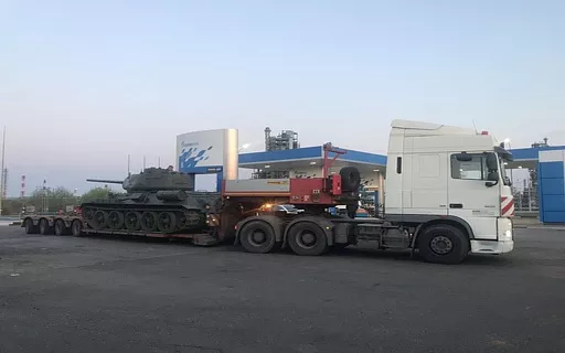 перевозка комбайна с жаткой фото